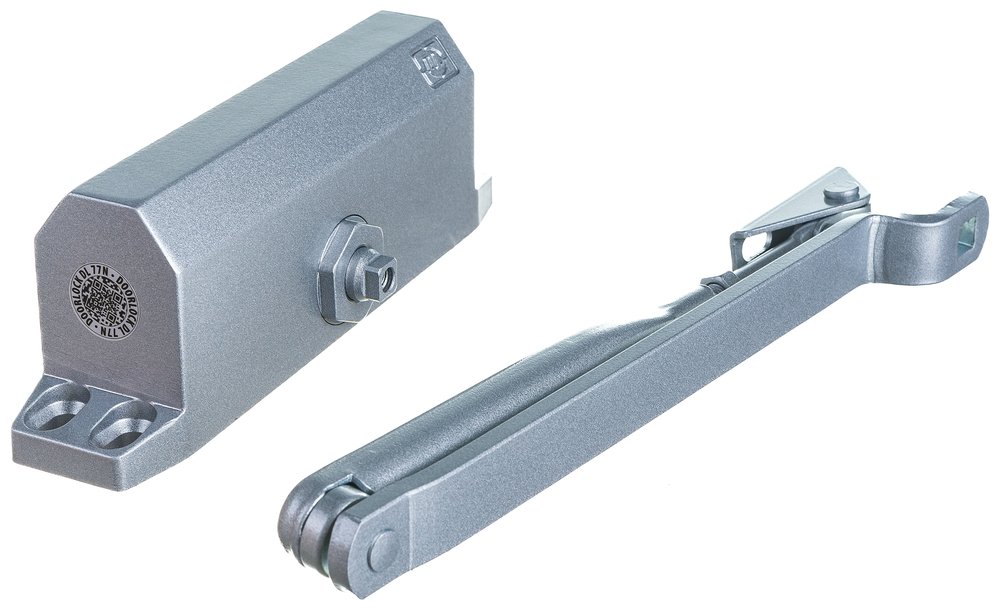 Доводчик DOORLOCK DL77N size 4/5 серебристый, крепежные размеры 162-168мм х 19мм 75540