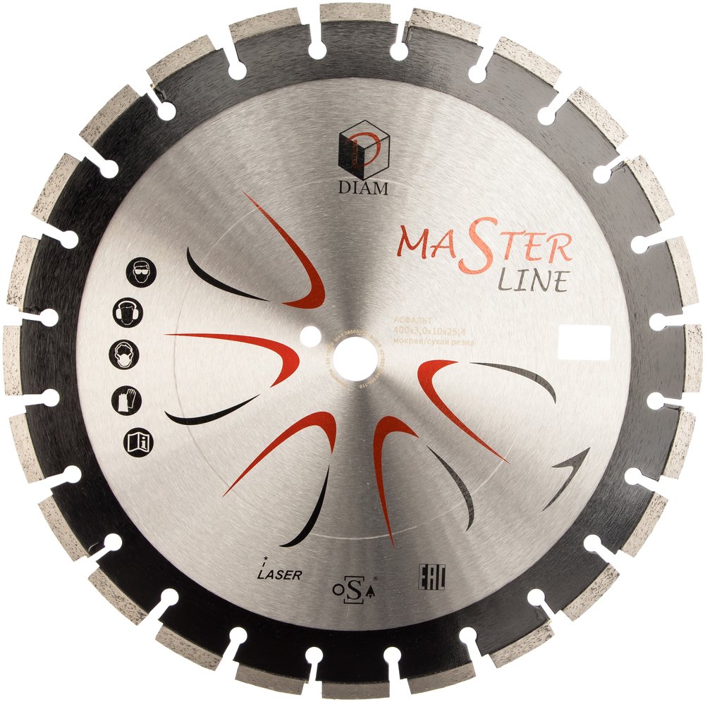 Отрезной круг Diam Асфальт Master Line 400x3,0x10x25,4 000528