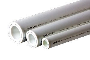 Труба Valtec PP-ALUX, арм. алюминием, PN 25, 20белый (2м) VTp.700.AL25.20.02