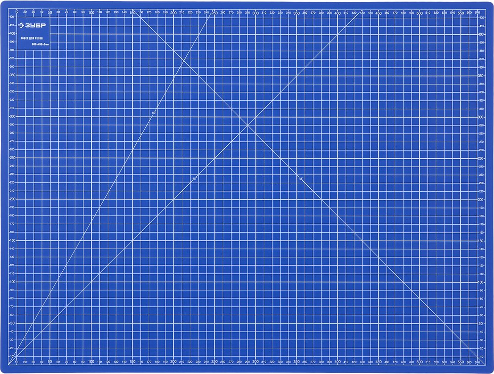 Непрорезаемый коврик Зубр Эксперт 3 мм цвет синий 600x450 мм 09901