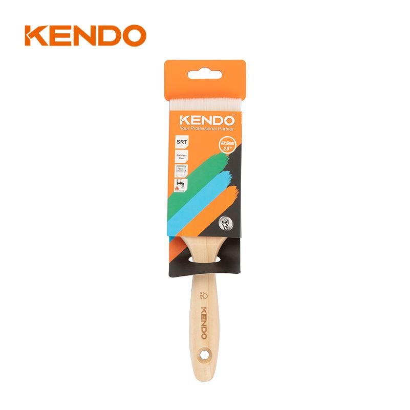 Кисть KENDO 76 мм, с деревянной ручкой 46205