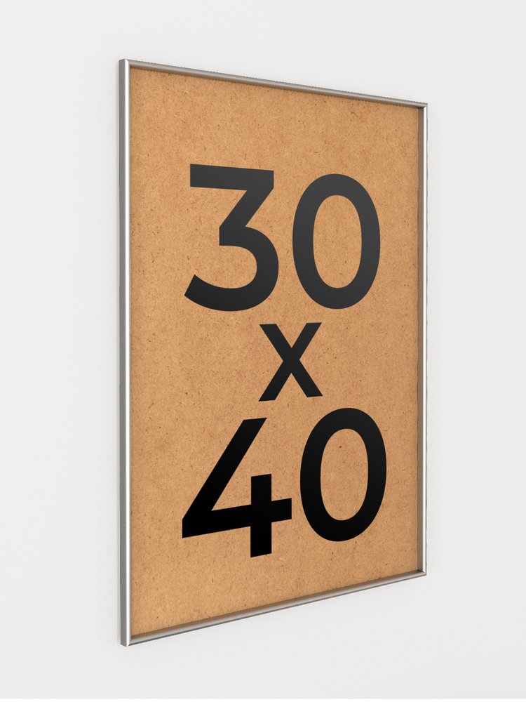 Фоторамка ООО Первое ателье Серебристая алюминиевая рамка 30x40 см Niel-2sm-30x40