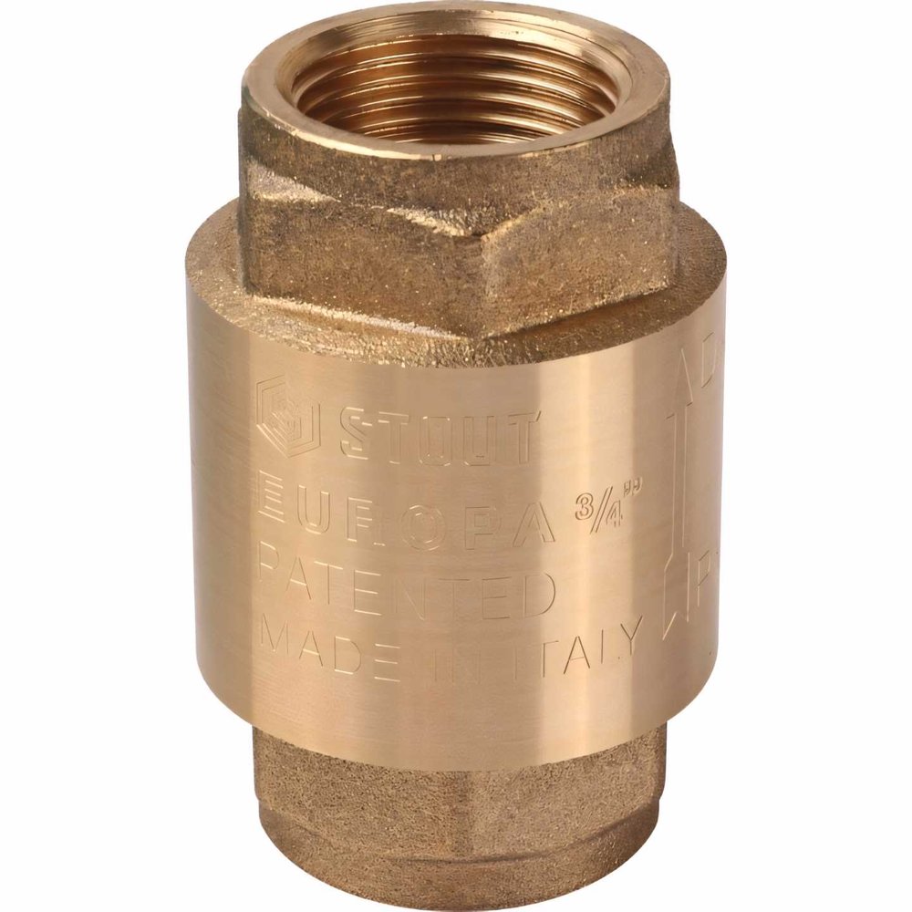 Обратный клапан STOUT 3/4', пружинный, муфтовый, с металлическим седлом SVC-0011-000020 RG008T8CLAUORN