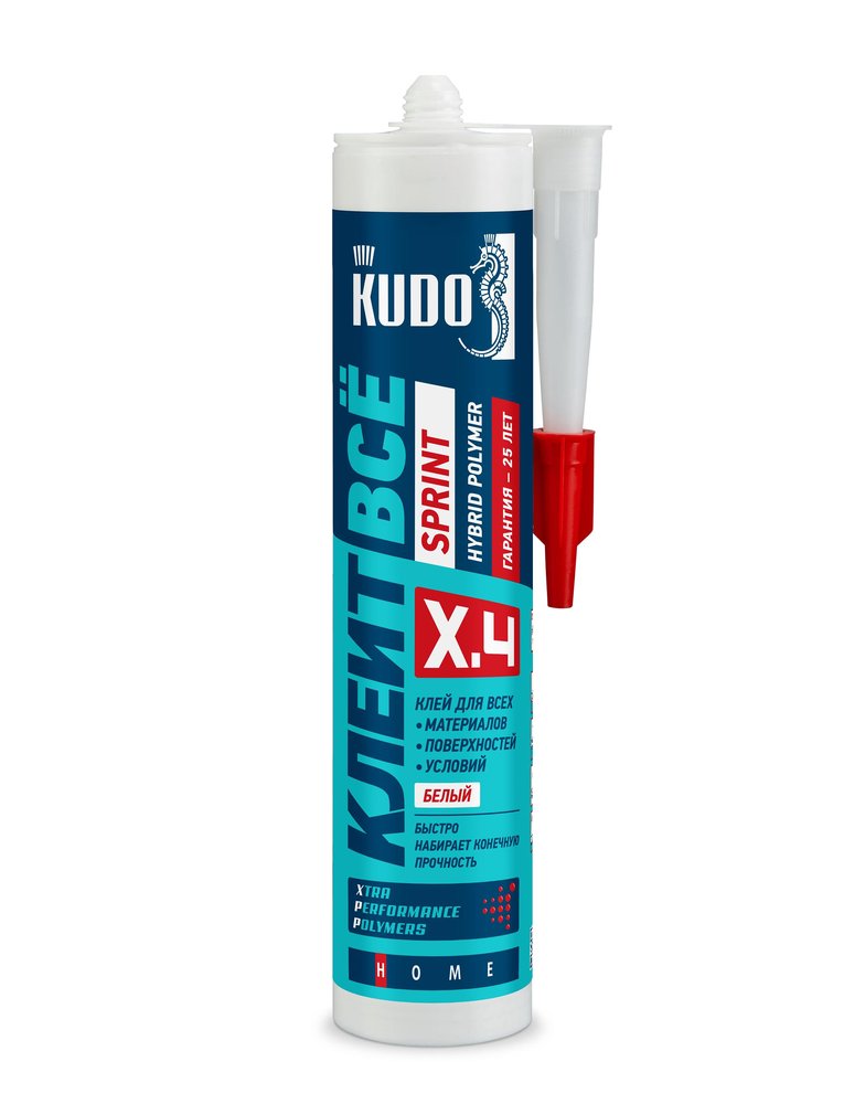 Клей KUDO Клеит Все SPRINT на основе гибридных полимеров, белый, 280 мл KX-4W