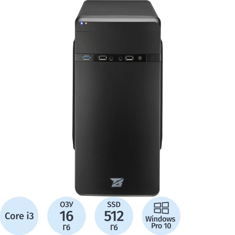 Системный блок BigTech B3>,(B3-7366)i3-12100F/H610/16/SSD512/GT210/500W/W10P