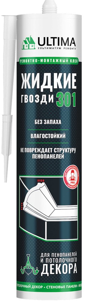 Клей для монтажа пенопанелей Ultima 301 белый, 350 г VADHES30100