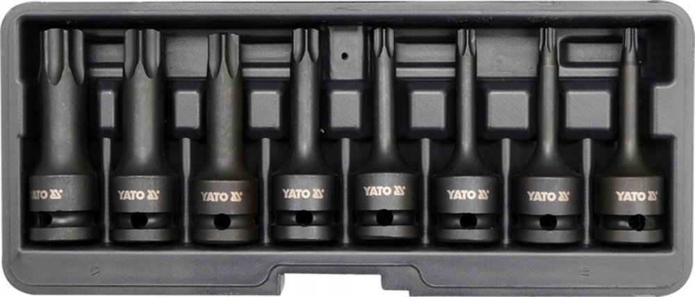 Набор ударных головок-бит YATO TORX 1/2' 8пр YT-1065 37141065 092 1