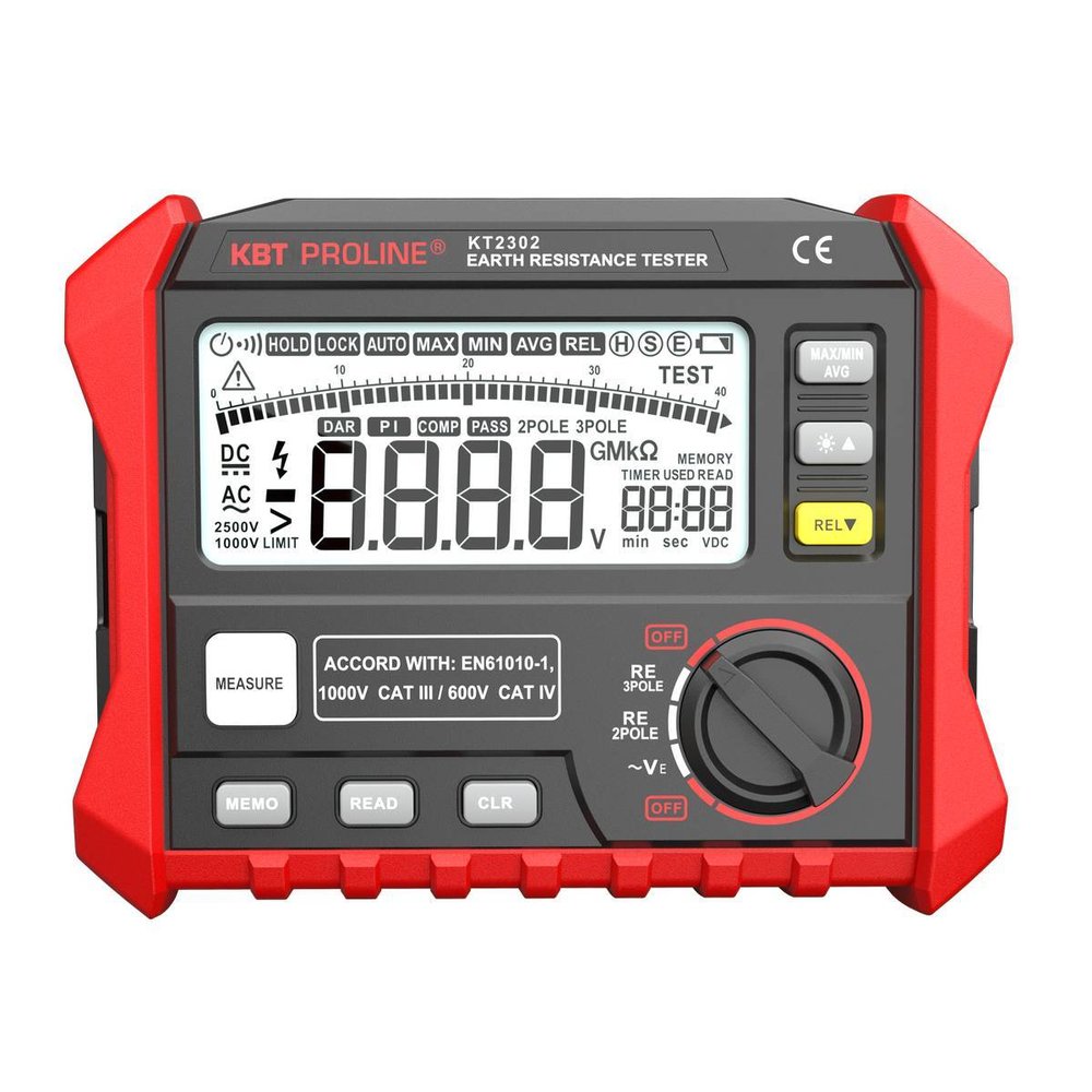 Цифровой измеритель сопротивления заземления КВТ KT 2302 PROLINE 87240