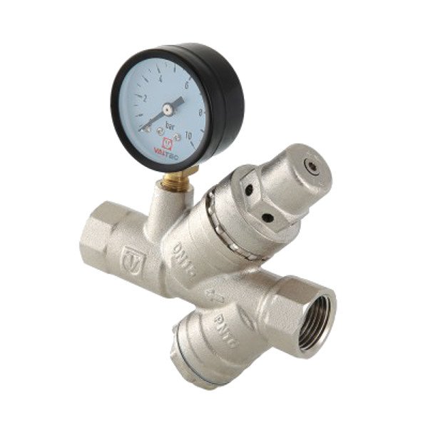 Подпиточный клапан с фильтром и манометром (1/2') Valtec VT.515.N.04