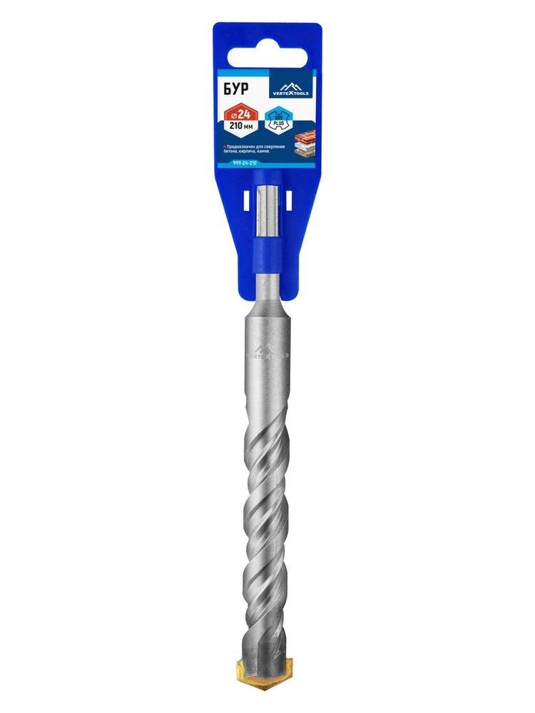 Бур SDS-plus (24х210 мм) Vertextools 999-24-210