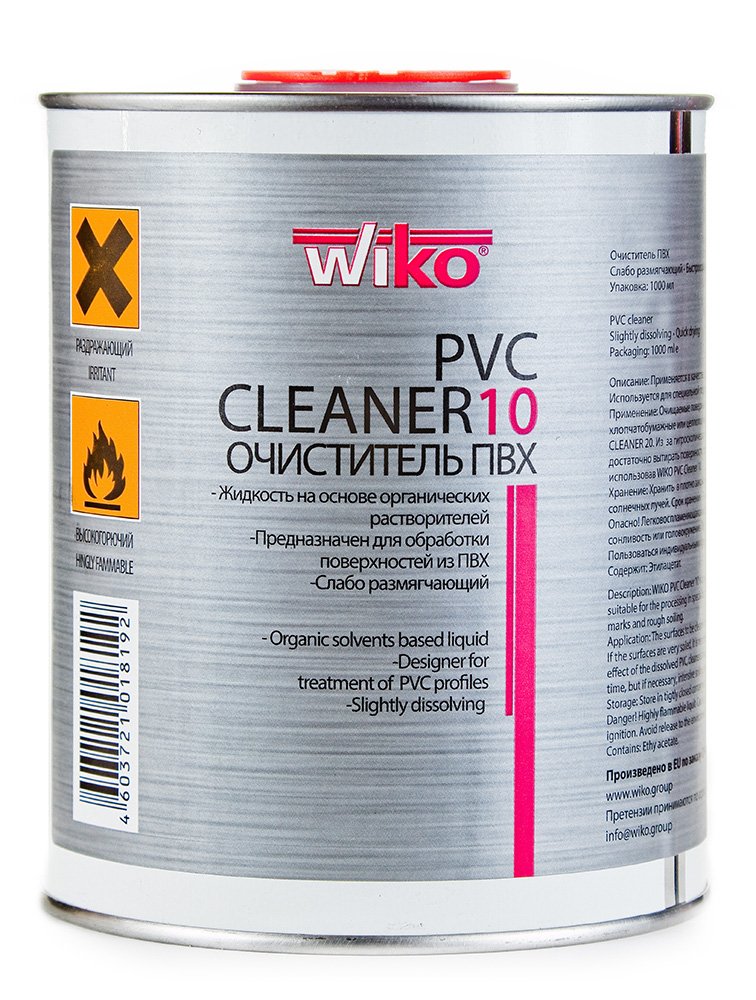 Слаборастворяющий очиститель wiko для ПВХ, Cleaner 10, 1000мл 40010