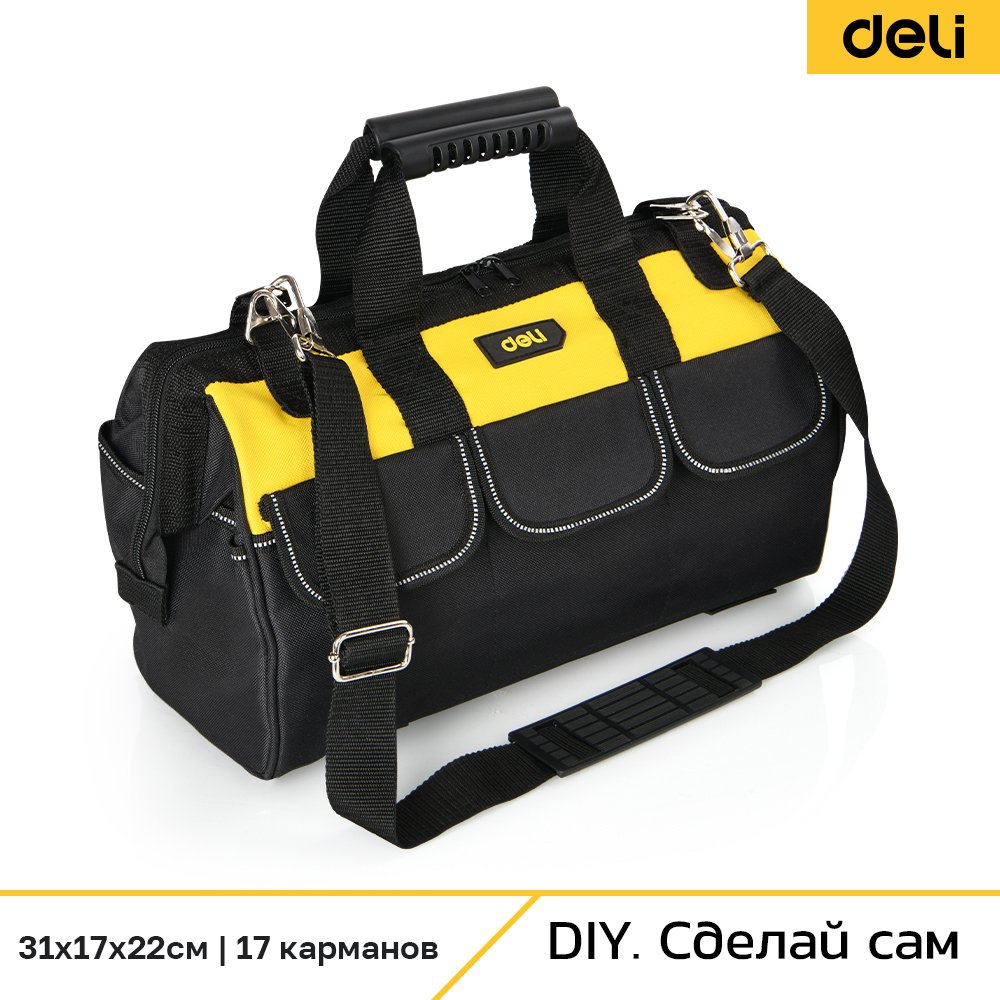 Сумка для инструментов DELI DL430113 310x170x220мм, ткань Oxford,14 карманов 98479