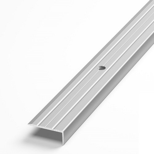 Порог угловой алюминиевый (24х10 мм, 0.9 м, анодированный, серебро) Лука УТ000002369