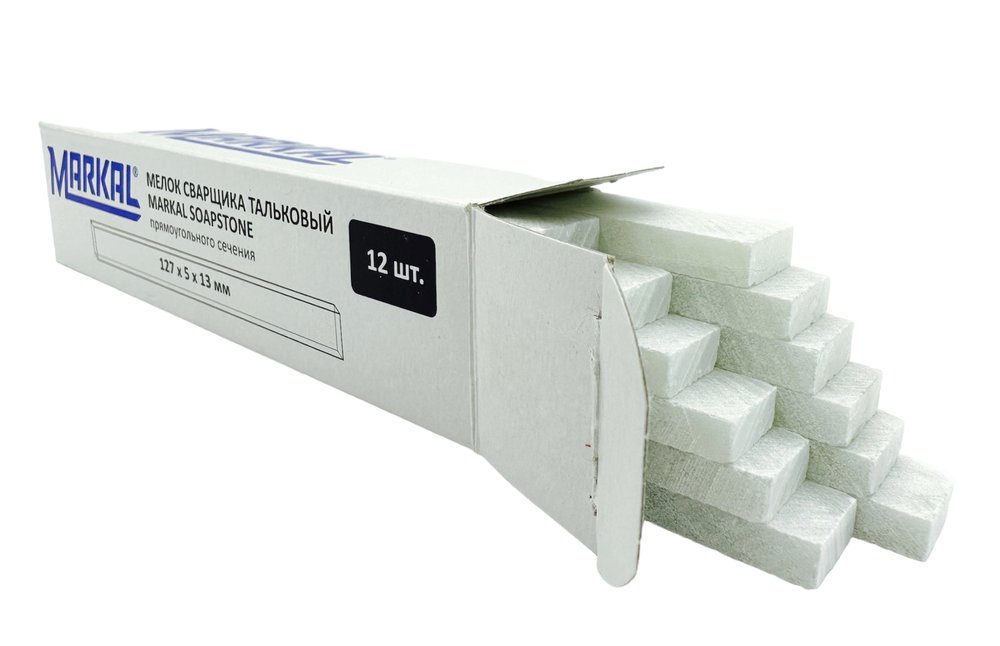 Мелок сварщика Markal Soapstone тальковый, 127x13x5 мм, упаковка 12 шт. 80129