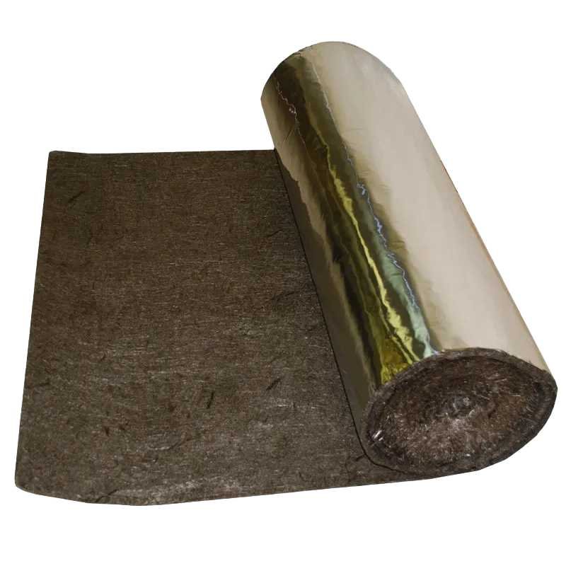Базальтовый мат с фольгой BASFIBER 10000x1200x8 мм, 12 м2, огнеупорный, 700С БИМ 8 Ф-рулон
