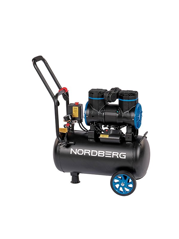 Компрессор безмасляный NORDBERG 220В, ресив. 24л, 250 л/мин NCEO24/250