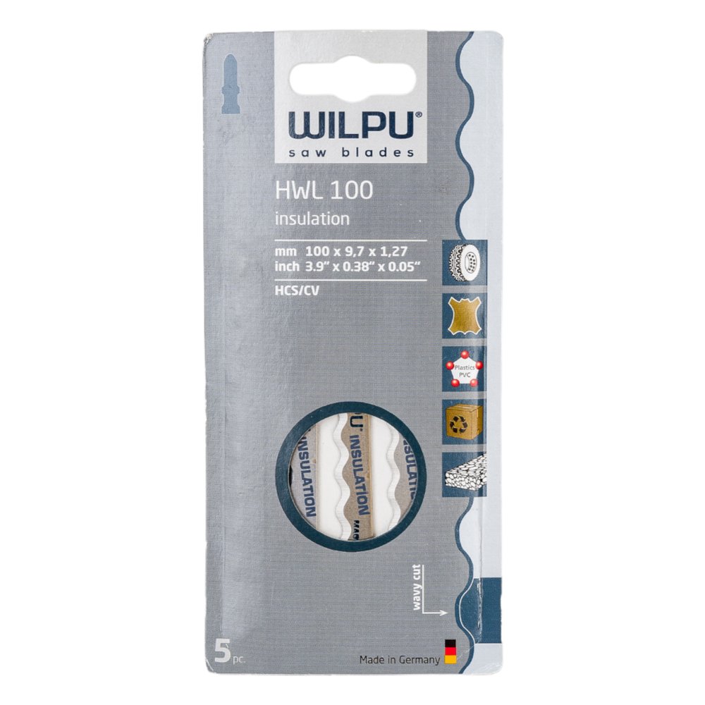 Пилка для мягкой резины, кожи и изоляционных материалов MESSER 5 шт. WILPU 285000005