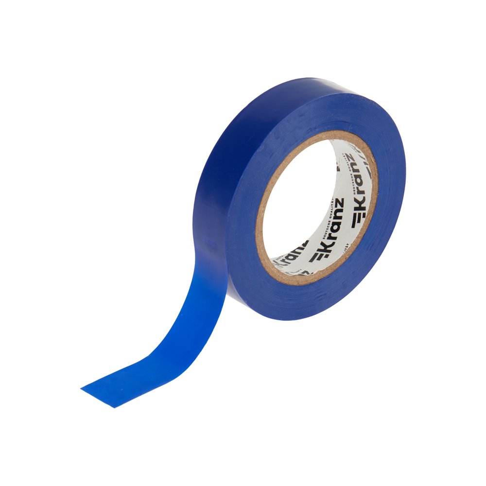 Изолента ПВХ KRANZ 0,13х15 мм, 20 м, синяя KR-09-2605
