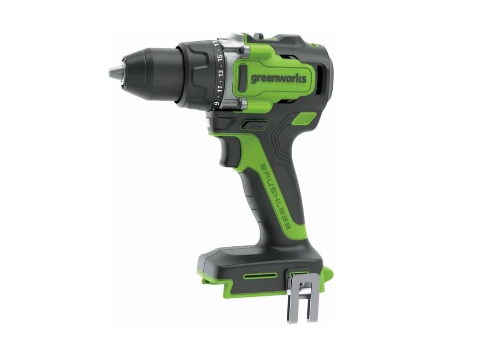 Дрель-шуруповерт ударная аккумуляторная GreenWorks GD24DD140, 24 В, 140 Н·м, бесщеточная, без АКБ и ЗУ 3707607