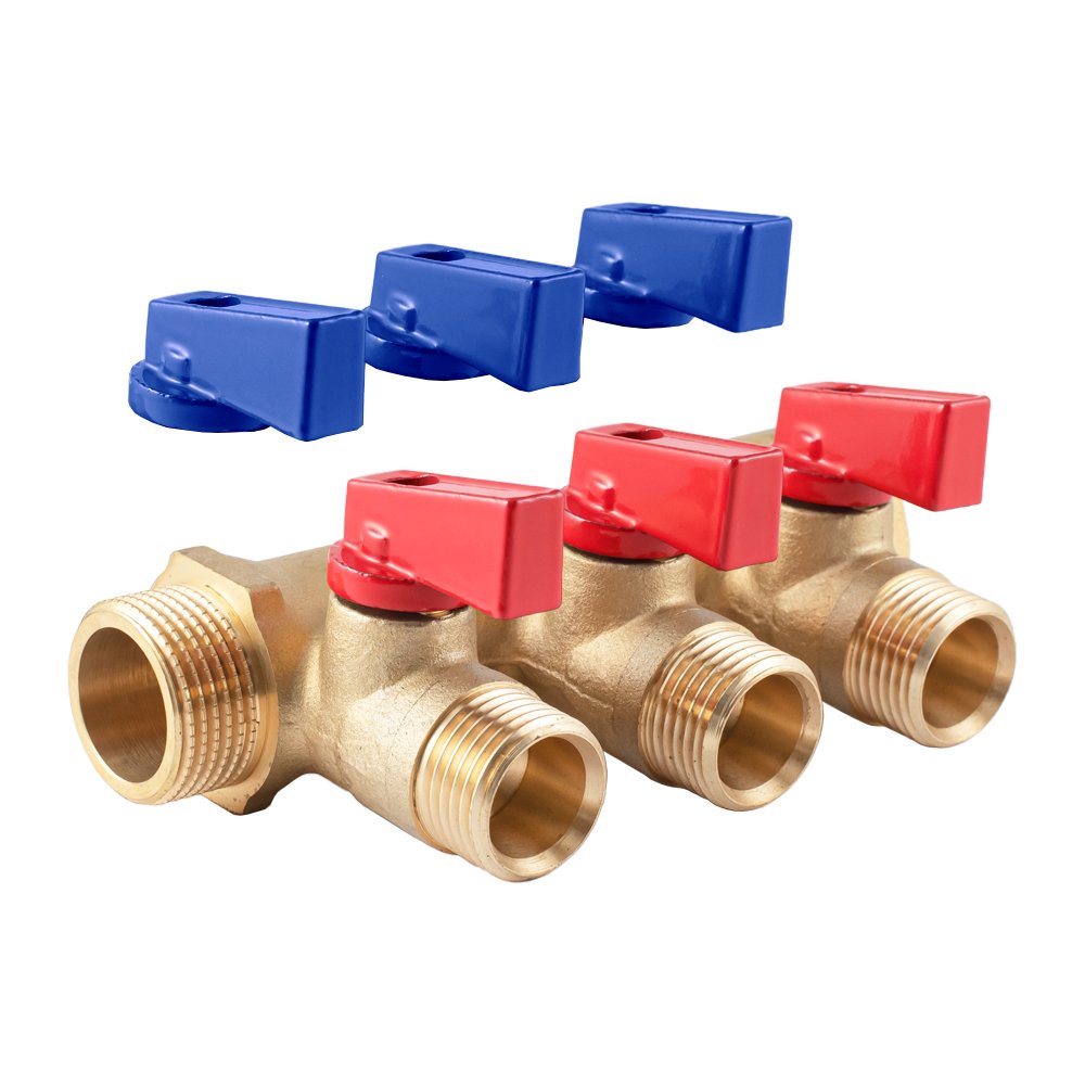 Коллектор с шаровыми кранами PROFACTOR в/н 3/4' х 3 вых 1/2'нар PF MV 264.3