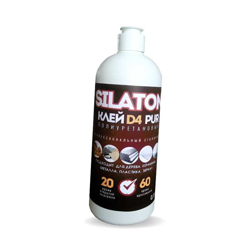 Клей SILATON PUR D4 20.60 для дерева, керамики, металла и стекла, полиуретановый, 0.5 кг PURD4/05