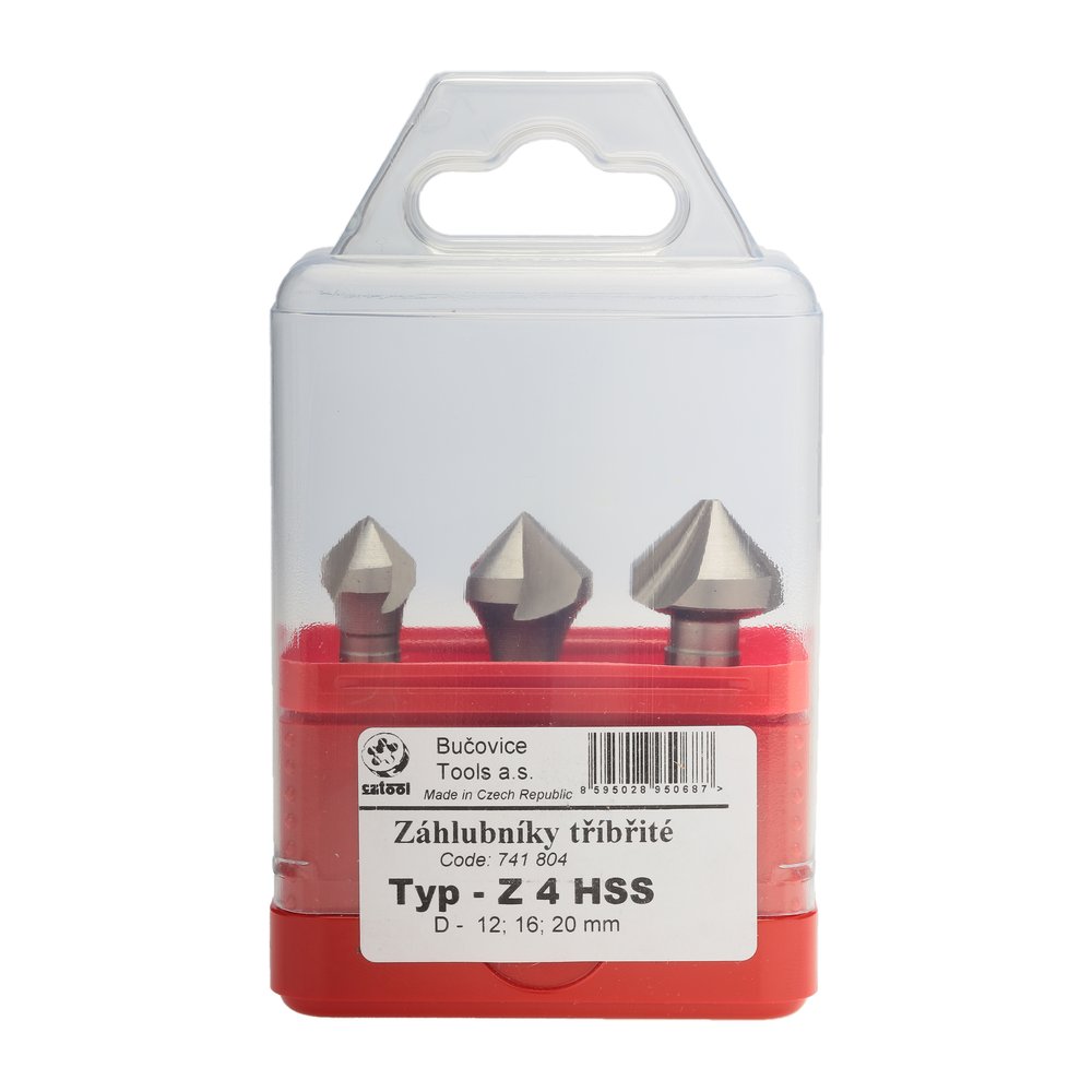 Набор зенковок (3 шт, 12, 16, 20 мм, HSS) Bucovice Tools 741804