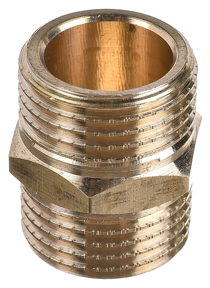 Латунный ниппель AV Engineering наружная-наружная 1/2 AVE303001