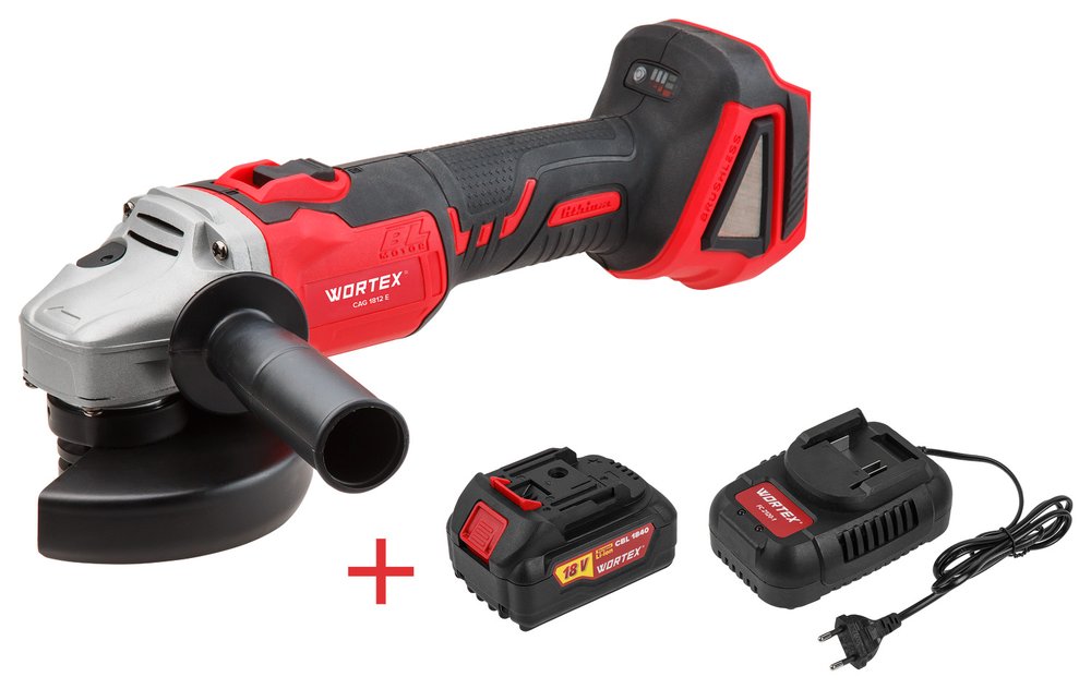 Угловая аккумуляторная шлифмашина WORTEX CAG 1812 E ALL1 1BCAG001A29