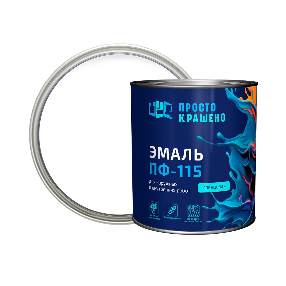 Эмаль Простокрашено! ПФ-115 Простокрашено белая 2.7 кг 8775