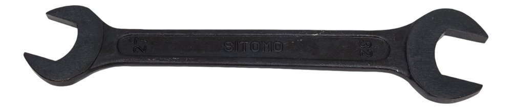 Гаечный рожковый двусторонний ключ SITOMO 27х32 окс. 43187