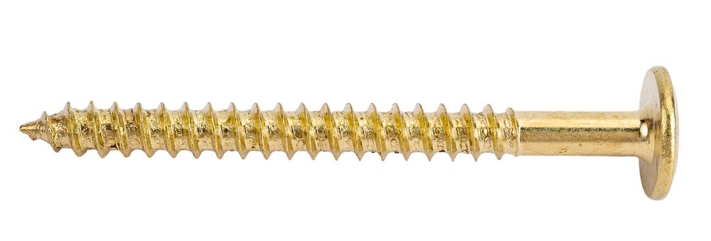 Мебельный шуруп с плоской головой ЕВРОПАРТНЕР латунированный, 6,3x70 (10 шт.) 6 1739 1