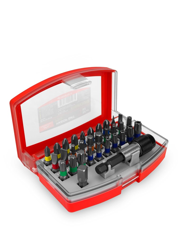 Набор бит 32 предмета, адаптер, S2 vertextools 0033-32-2
