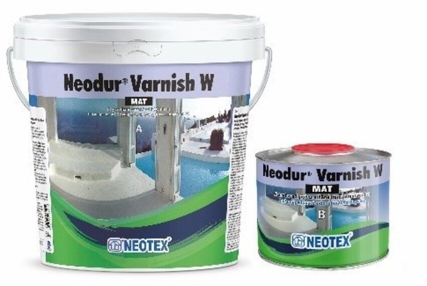 Полиуретановый УФ стойкий прозрачный матовый лак NEOTEX Neodur Varnish W Mat A+В 3 кг 12552700