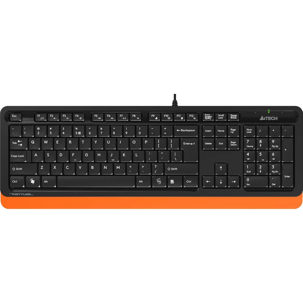 Клавиатура A4Tech Fstyler FK10 черный/оранжевый USB