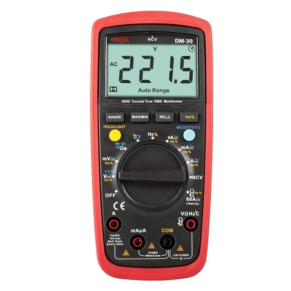 Цифровой мультиметр RGK DM-30 с поверкой 779654
