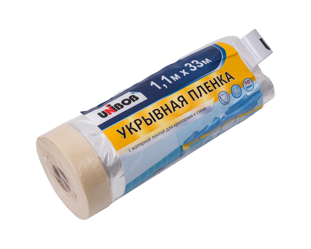 Пленка защитная 1.1х33 м с малярной лентой UNIBOB 211781