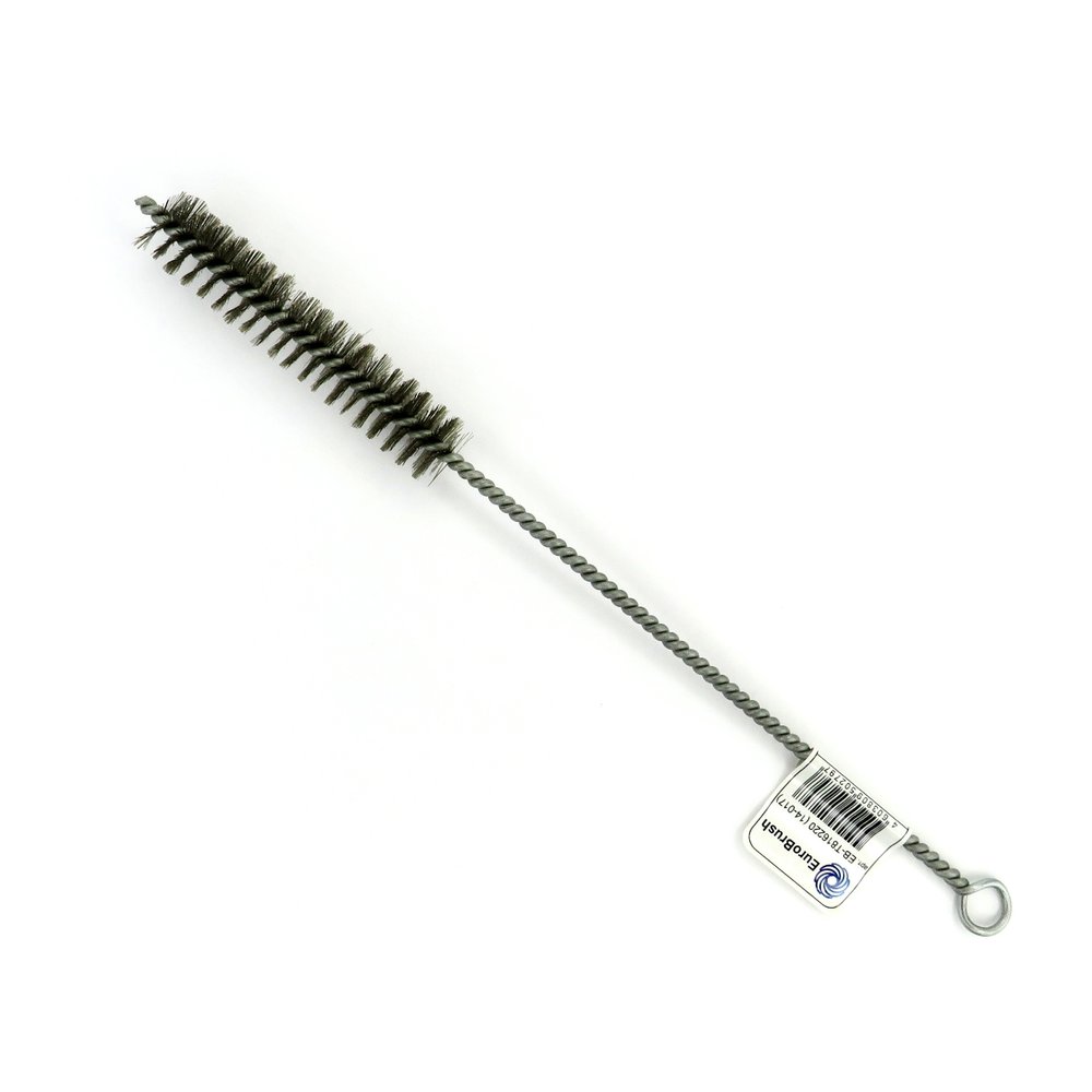 Щетка ерш EuroBrush Д20x100x300 с хв-м + кольцо, ворс гофр сталь 0,15 (код 14-017) EB-T816220