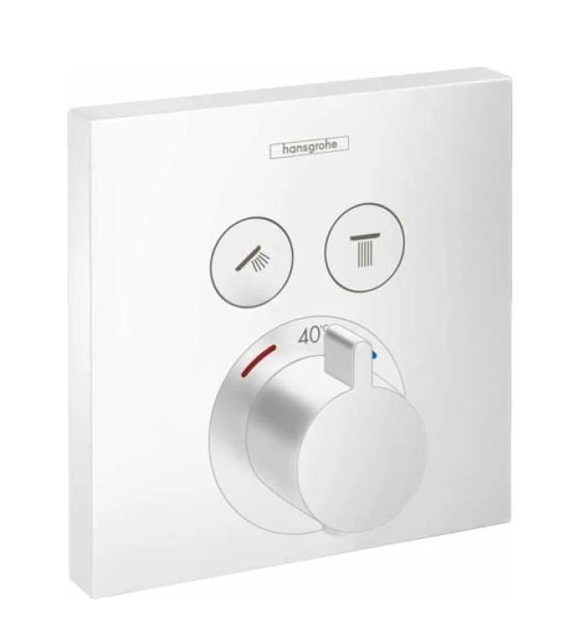Термостатический смеситель для душа (внешняя часть) Hansgrohe Select матовый белый 15763700 00000074310