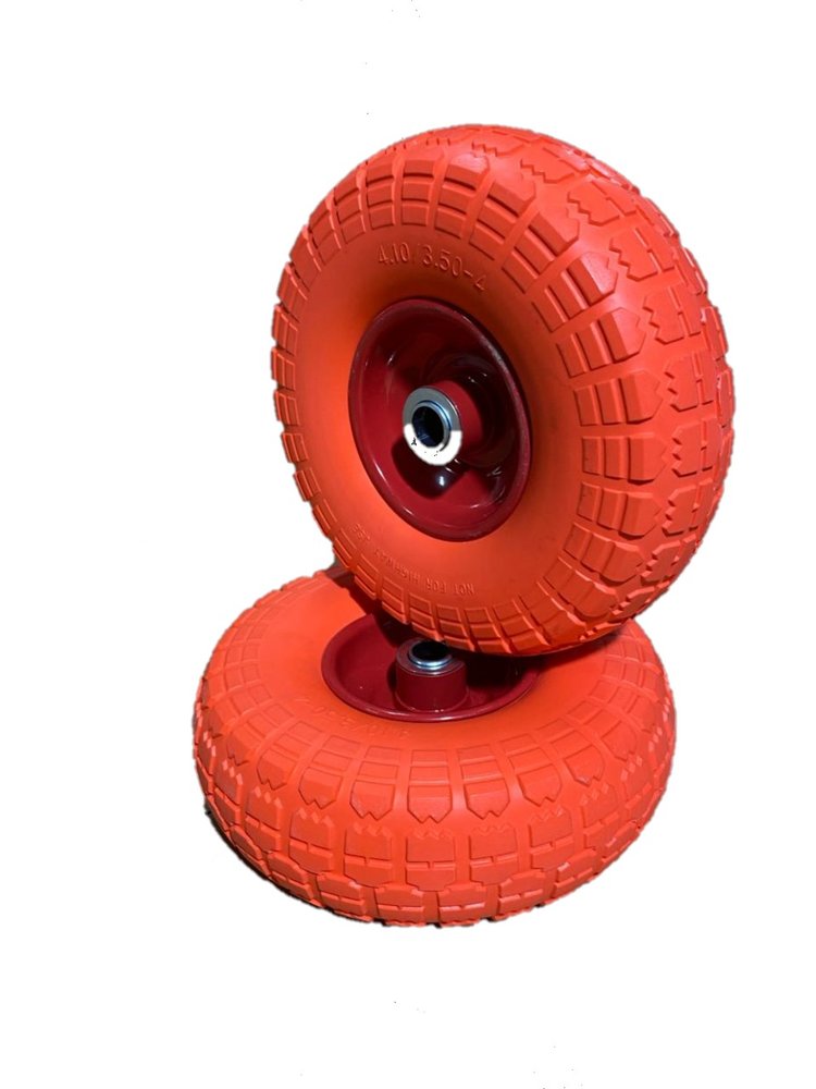 Колесо без камеры 4.10/3.50-4 F20 (260 мм) GEVA TRADE PU/3.50/4/20/90/RED/RED/Х