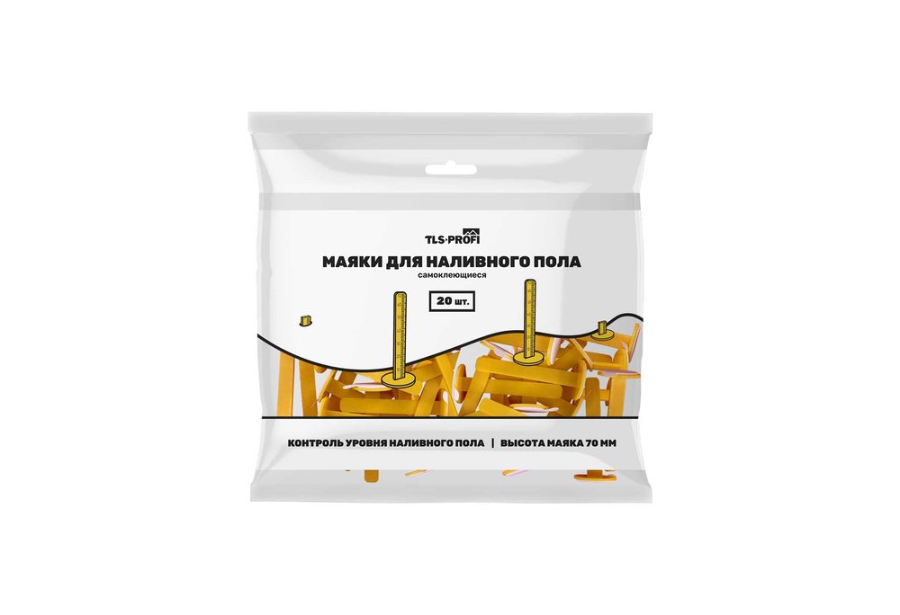 Маяки для наливного пола Tls-Profi 70 мм, 20 штук TLSZA102023