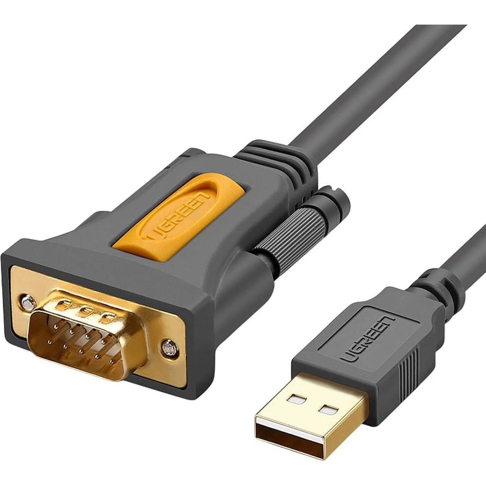 Адаптер UGREEN CR104 (20222) USB 2.0 A to DB9 RS-232 Male 2м серый