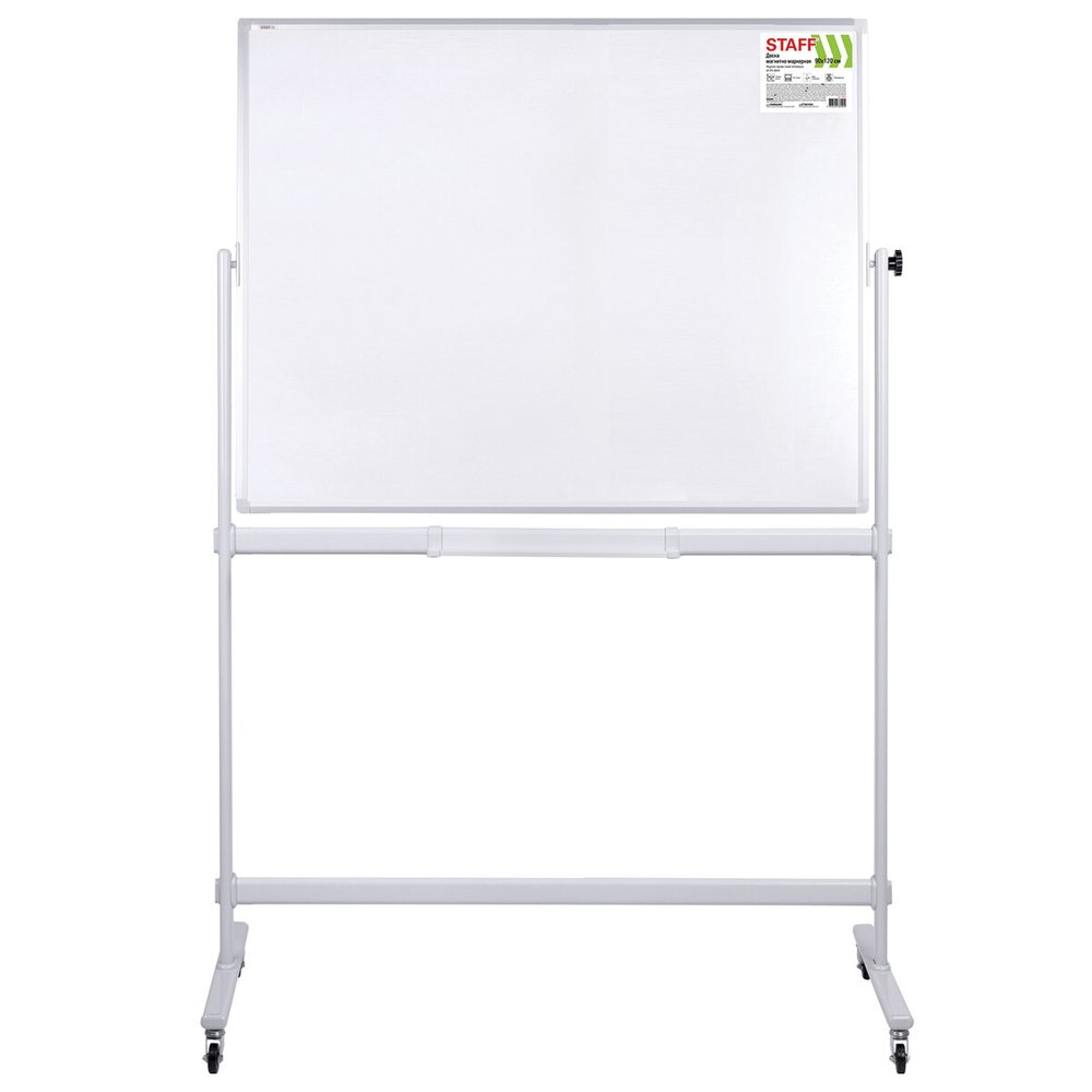 Двусторонняя магнитно-маркерная доска Staff на стенде, 90x120 см 238014