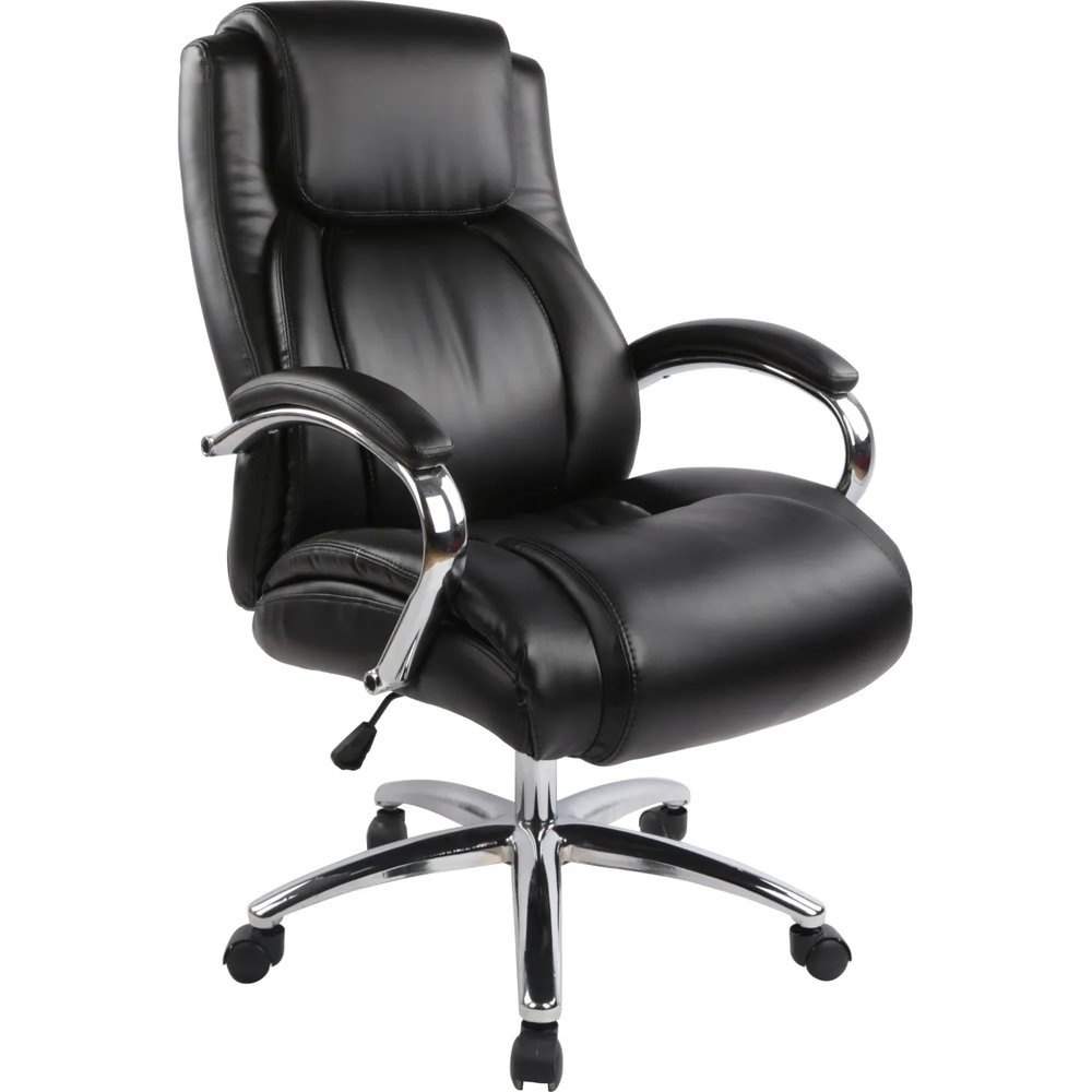 Кресло BN_Dp_EChair-585 TR рецикл.кожа черный, хром