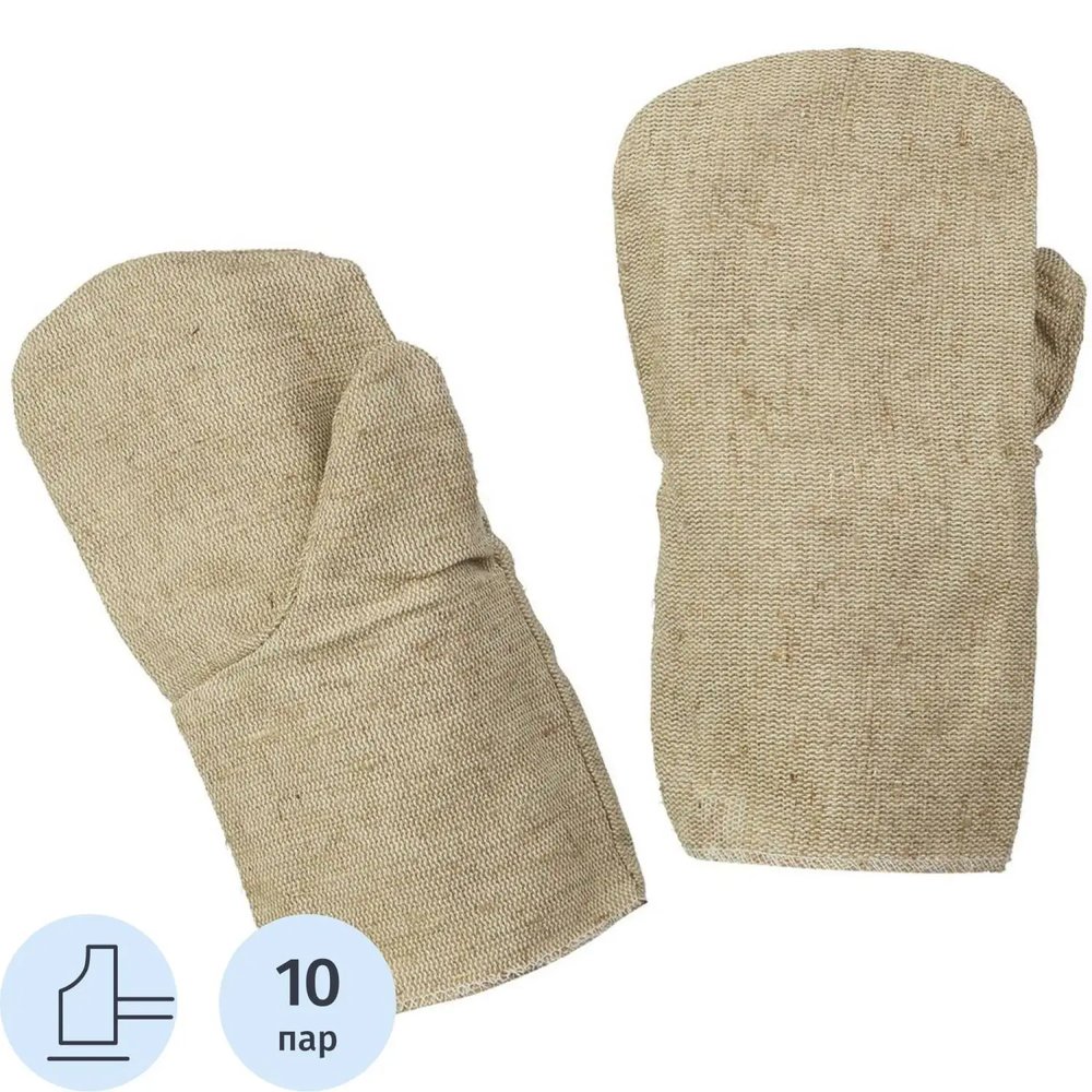 Рукавицы брезентовые (пл.480 гр/м2) 10 пар/уп
