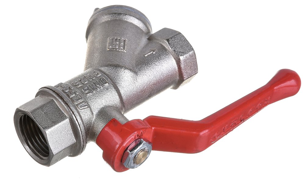 Шаровой кран с фильтром VALFEX PREMIUM для воды, 1/2' ВР/ВР, рычаг VF.292.NR1.012.PREMIUM