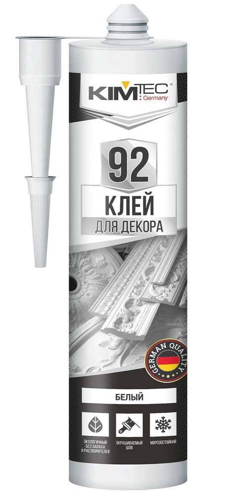 Клей вместо гвоздей KIM TEC 92 для декор. элементов белый 280мл 11602847