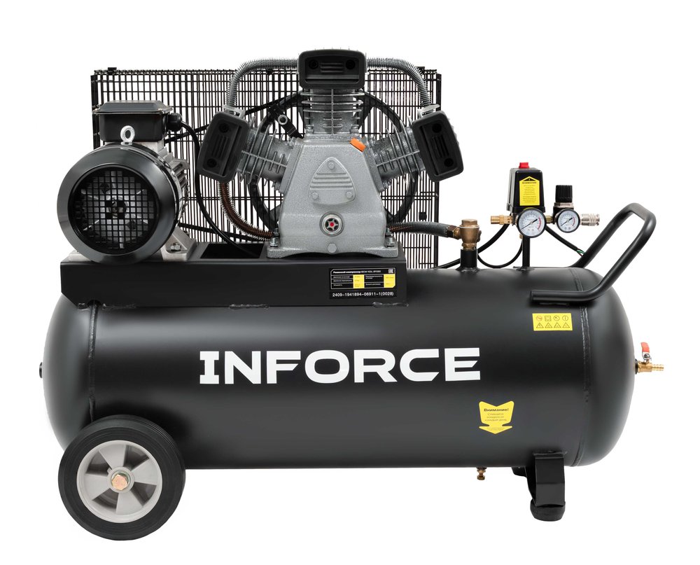 Ременной компрессор Inforce (100 л, 10 бар, 580 л/мин) IBCW-100L-3P/580