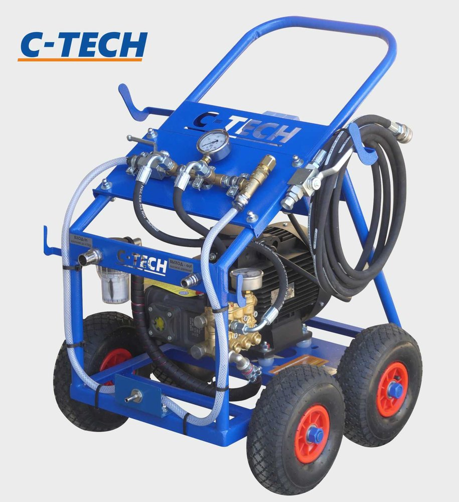 Установка опрессовочная в/давления C-TECH DN1520 (140 бар, до 1200 л/ч, 5.5 кВт, 380 В) мобильная NP1520ET3E4BP2P1 DN1520ET3E4BP2P1