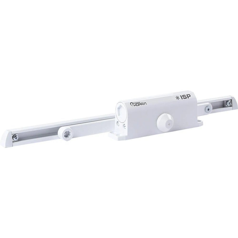 Доводчик дверной Isparus 430 Slider (40 - 100 кг) со скольз. тягой (белый)
