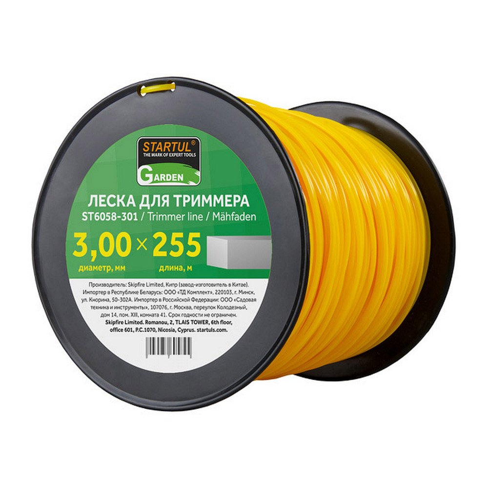 Леска для триммера Garden 3 мм, 255 м, сечение квадрат STARTUL ST6058-301